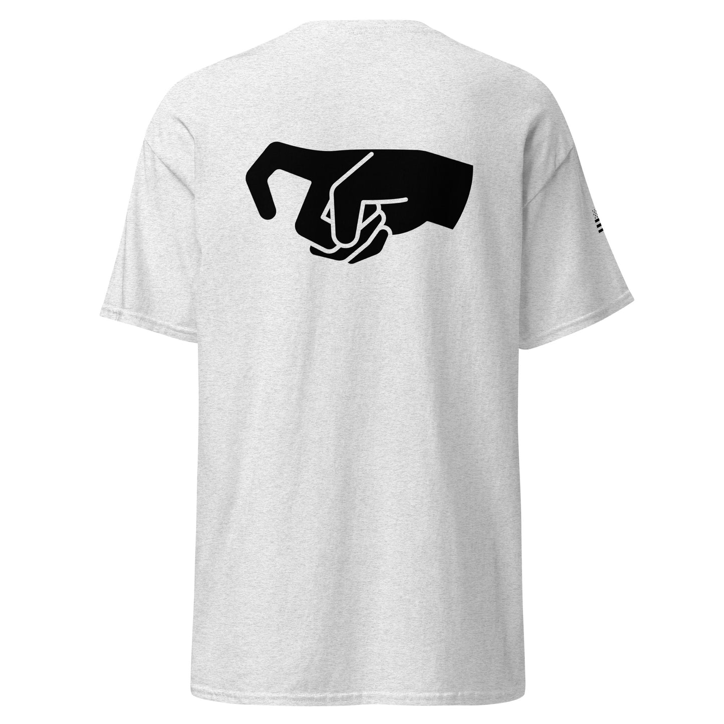 D-Range front, back, and side sleeve print t-shirt