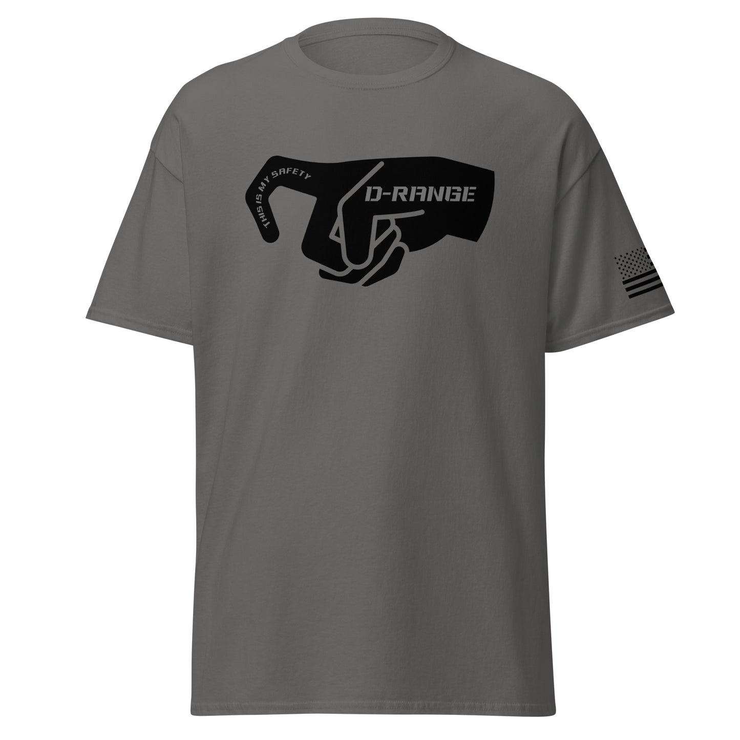 D-Range My Safety Front and Left Sleeve Men's classic tee