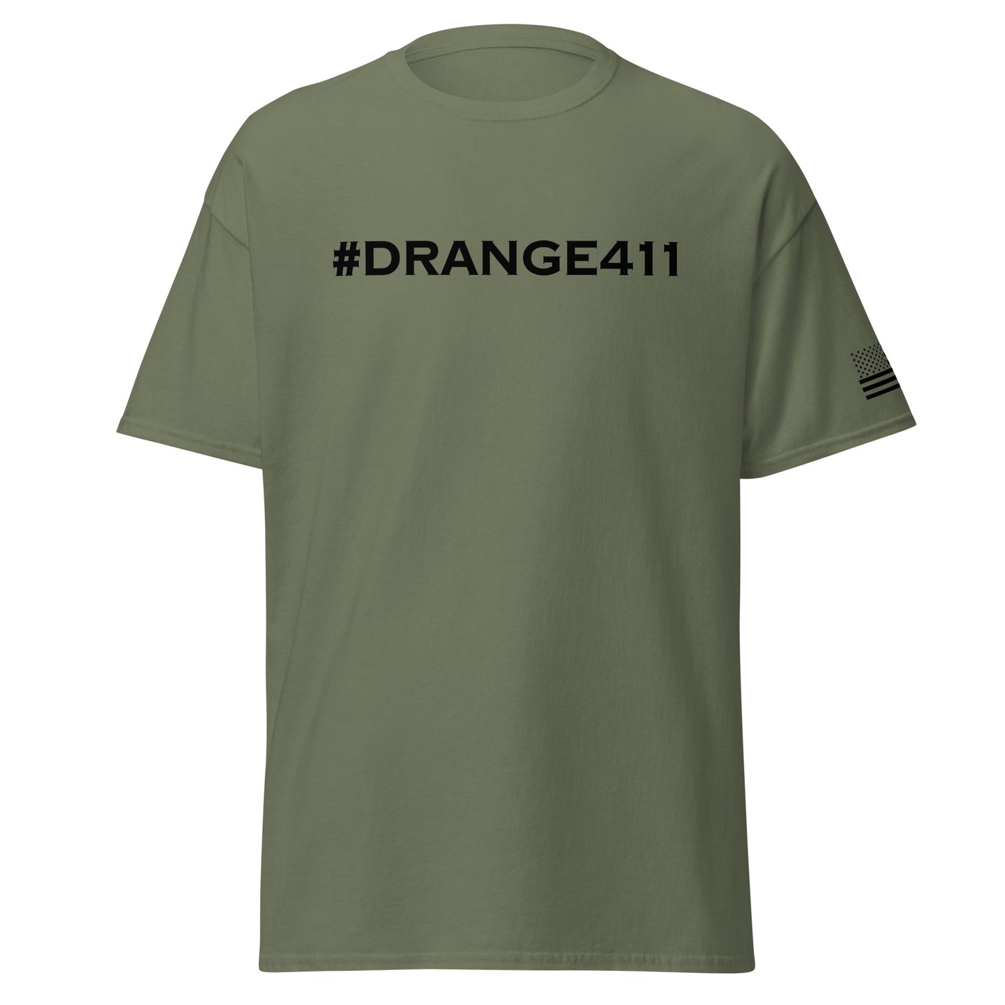 D-Range front, back, and side sleeve print t-shirt